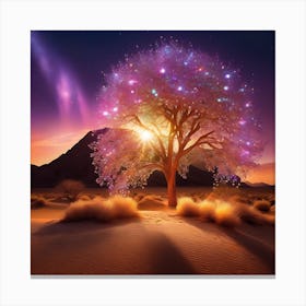 Tree In The Desert Canvas Print