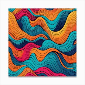 Abstract Wavy Pattern 7 Canvas Print