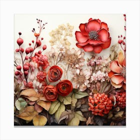 Red Flowers Canvas Print