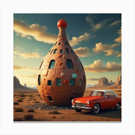 House In The Desert Canvas Print