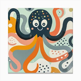 Charming Illustration Octopus 2 Canvas Print