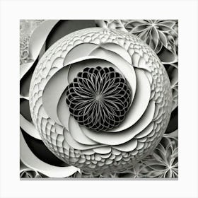 White swirl Canvas Print