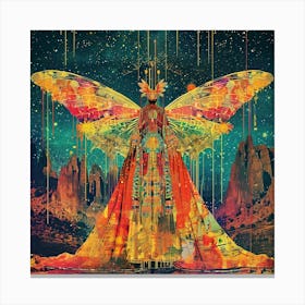 retro butterfly Canvas Print