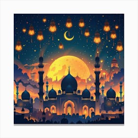 Ramadan Islamic Background Canvas Print