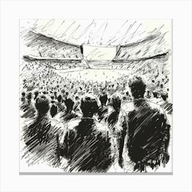 A Stadium Crowd Hand Drawn Sketch Illustration 1718674920 2 Canvas Print