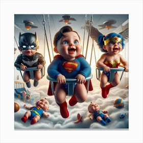Superman Baby Swings Canvas Print