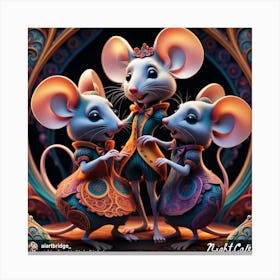 Three Mice Canvas Print