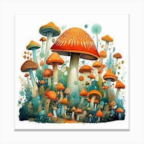 Mushroom Forest 16 Canvas Print