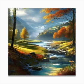 Autumn Landscape Painting 24 Canvas Print