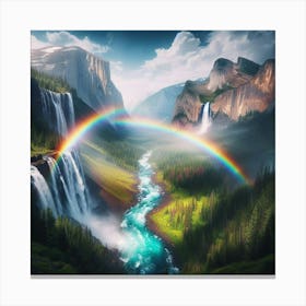 Rainbow In Yosemite Canvas Print