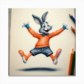 Bunny Drawing 6 Canvas Print