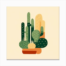 Cactus Illustration Canvas Print