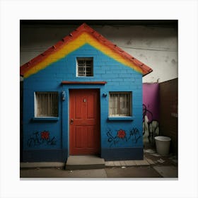 Rainbow House Canvas Print