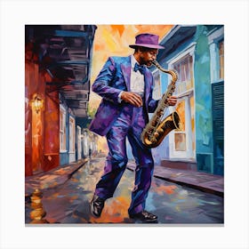 Saxophone Player 27 Canvas Print