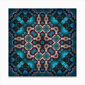 The Blue Decor Is A Wonderful Pattern 4 Canvas Print