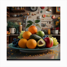 Bountiful Harvest In The Heart Of The Kitchen Canvas Print