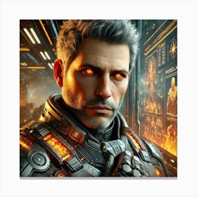 Ronan Ashheart Scifi Portrait Canvas Print