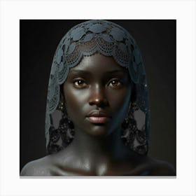 Portrait Of A Black Woman Canvas Print