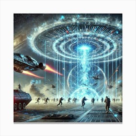 Temporal Disruption Matrix Time Manipulation Canvas Print