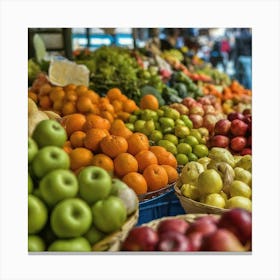 Fruit Market Stock Photos Canvas Print