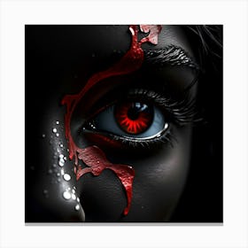 Woman With Red Eyes 3 Canvas Print