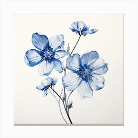 Blue Flowers 1 Canvas Print