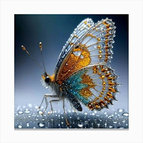 Butterfly With Raindrops Toile