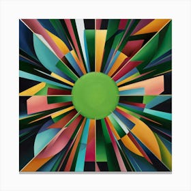 Painting With Green Center Wassily Kandinsky Squa Esrgan 11 Canvas Print