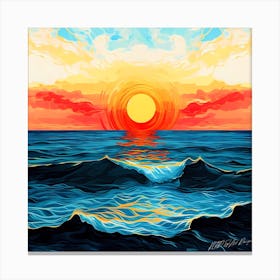 Sunrise And Sunset - Serene Sunset Canvas Print