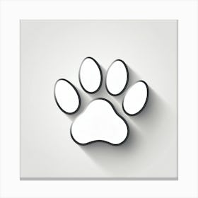 Dog Paw Icon Canvas Print