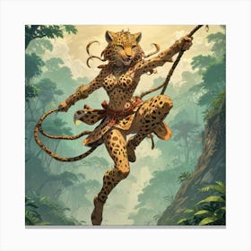 Panther Warrior Princess Canvas Print