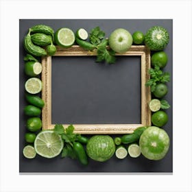 Frame Of Fruits Canvas Print