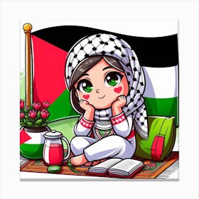 Palestine Girl Canvas Print