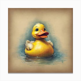 Rubber Duck Painting Canvas Print