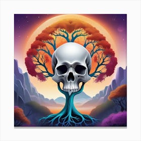 Skull Tree Canvas Print