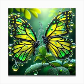 Butterflies In The Rain Canvas Print