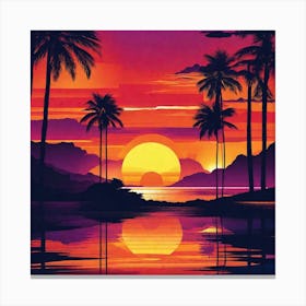 Sunset Painting 14 Canvas Print