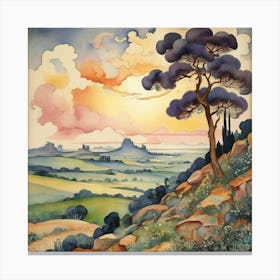 Landscapes 1905 Henri Edmond Cross Cartoon Art Print 0 Canvas Print