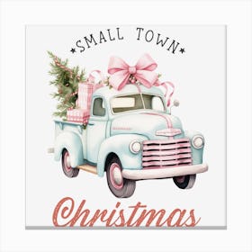 Small Town Christmas Canvas Print