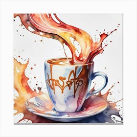 Coffee Painting Canvas Print