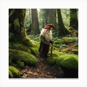 Gnome In The Forest 2 Canvas Print