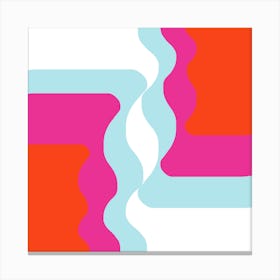 Vintage Abstract Waves Canvas Print