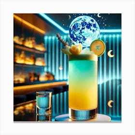 A Beautifully Presented Mocktail Named Lunar Accord Mocktail 1024x1024 Canvas Print