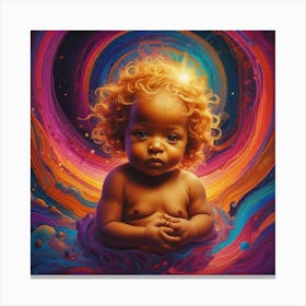 Baby In A Swirl Canvas Print