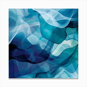 Abstract Blue Wave Canvas Print