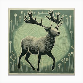 Stag Print Canvas Print