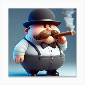 Man Smoking A Cigar 6 Canvas Print