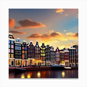 Amsterdam At Dusk 2 Canvas Print