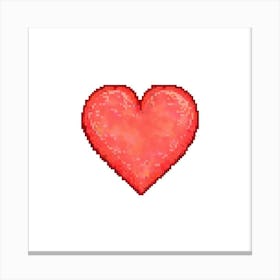 Pixel Heart Canvas Print