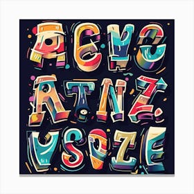 Graffiti Lettering Canvas Print